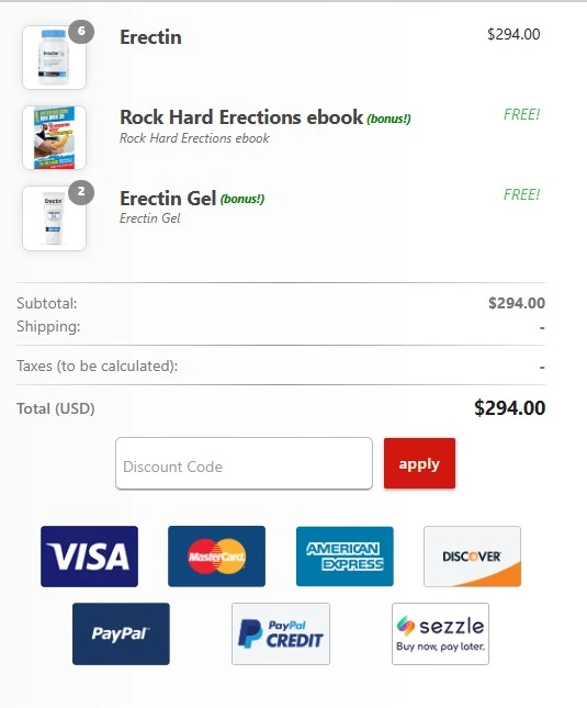 erectin order slip